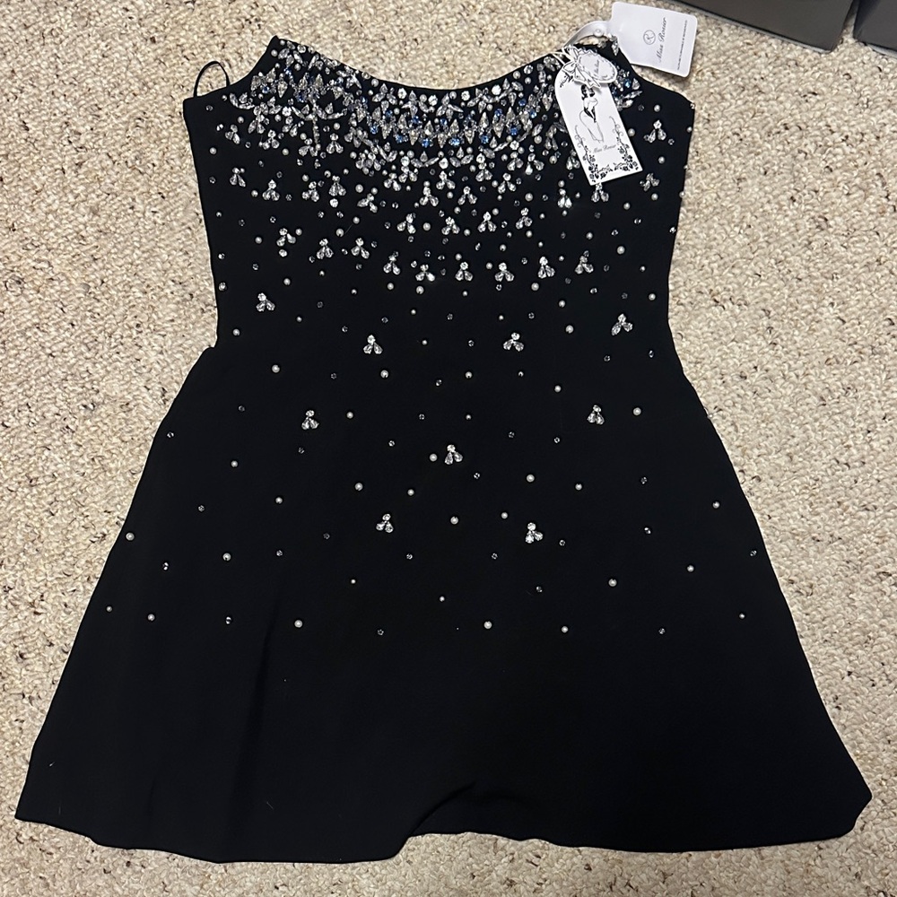 Melisande black embellished mini dress - Miss Rosier (Never been worn, tag on)